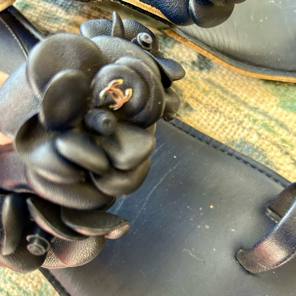 CHANEL sandals size 41/10 dark blue - Picture 5 of 6